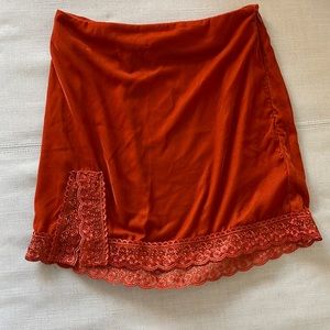 NWT Urban Outfitters Burnt Orange Mini Skirt, Size S